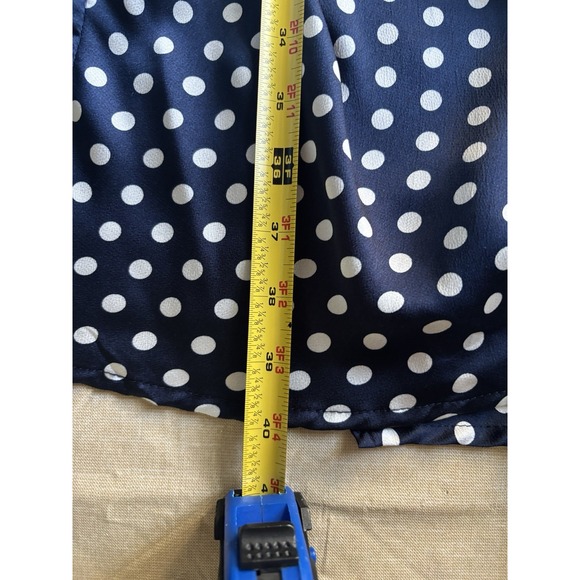 Polka Dot Cowl Neck Midi Dress SMALL Sexy Silk Side Slit By Pookie &Sebastian - Picture 4 of 16